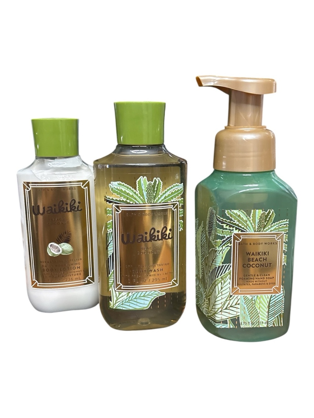 ✨ NEW Bath & Body Works WAIKIKI BEACH COCONUT 3-Piece Luxury Body Care Set ✨
